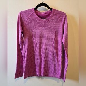 Lululemon Long Sleeves Tee With Thumb Holes, Pink